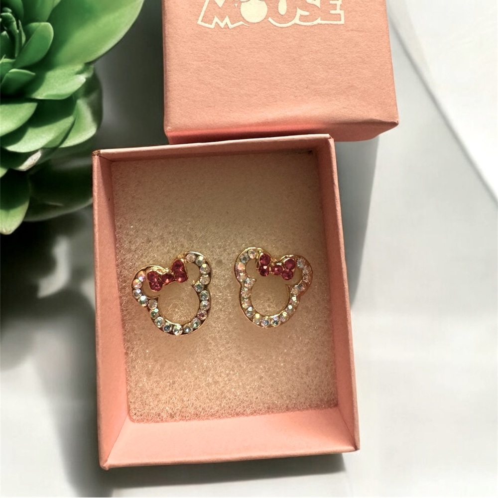 Stainless steel Minnie stud earrings
